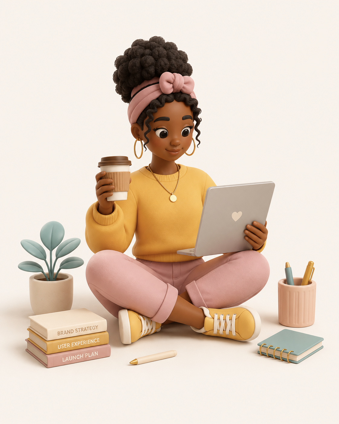 3D illustration of Olamide working